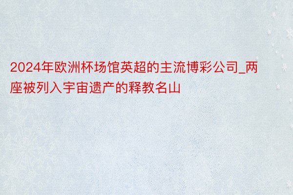 2024年欧洲杯场馆英超的主流博彩公司_两座被列入宇宙遗产的释教名山